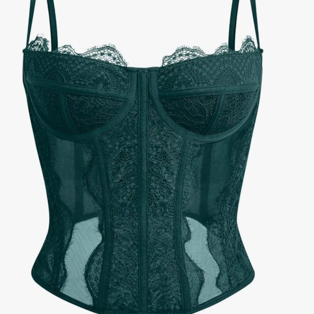 Green Corset Top